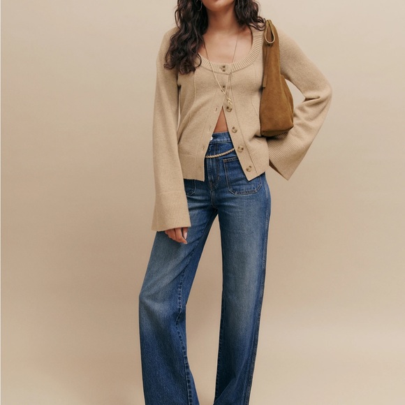 Reformation Denim - Reformation Alyssa High Rise Wide Leg Long Jeans